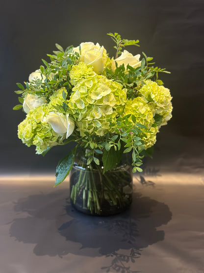 Khaki Glass Vase